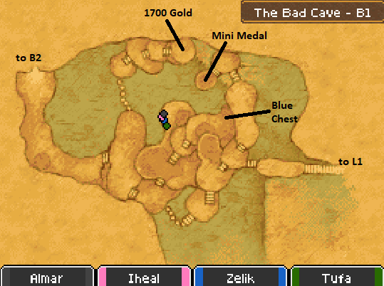 The Bad cave B1 Map